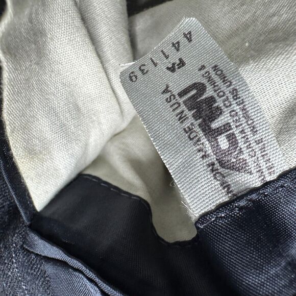 Vintage Chaps Ralph Lauren Blazer Virgin Wool Dark Blue Striped Mens 42 2 Button - Picture 5 of 13